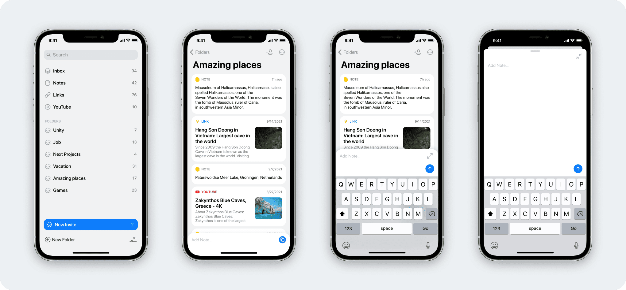 Pasteline iOS screen 1