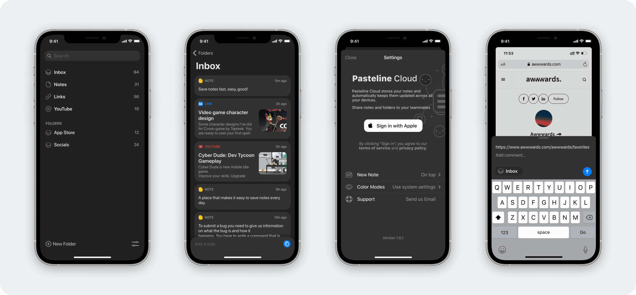 Pasteline iOS screen 2